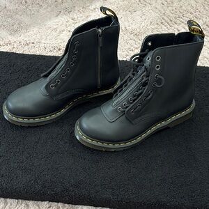 Dr. Martens Black Boots with Translucent Soles